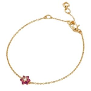 KATE SPADE • Berry Myosotis Crystal Flower Bracelet
